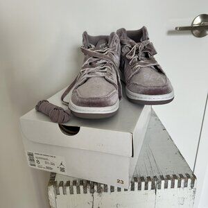 Violet purple velvet Nike Air Jordans